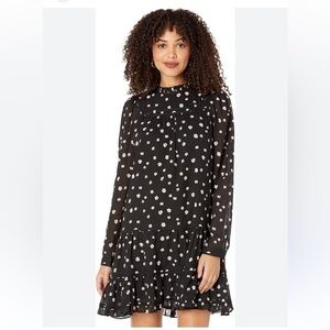 Josie Bessin Floral Black Dress cotton medium